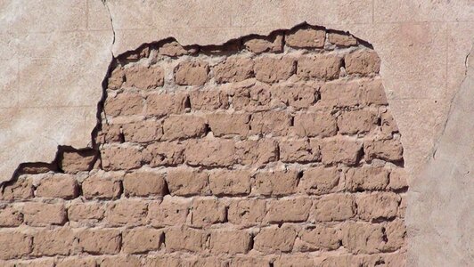 Damaged old bricks