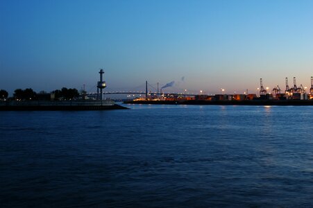 Hamburg köhlbrand bridge port photo