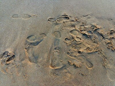 Sand beach footprint
