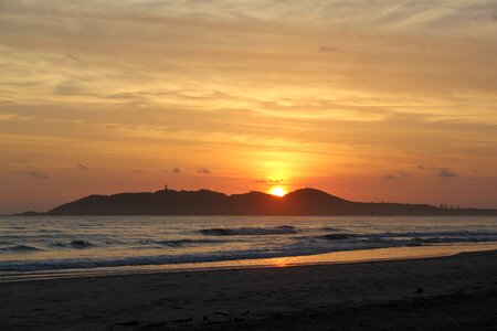 Ocean seashore dawn photo