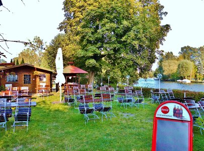 Meadow outside catering seats photo