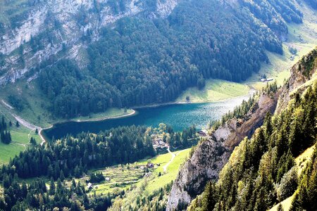 Lake mountains forests