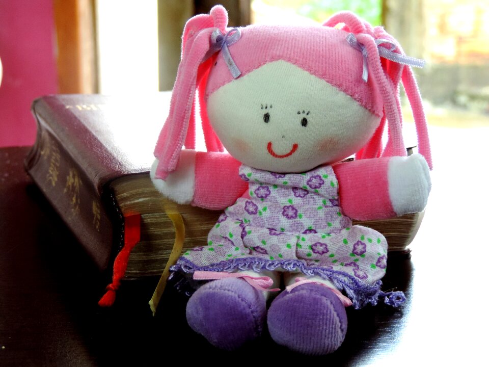 Table office rag doll