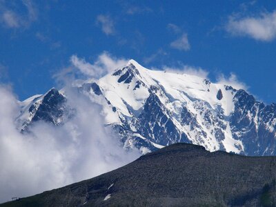 Alpine summit mountains
