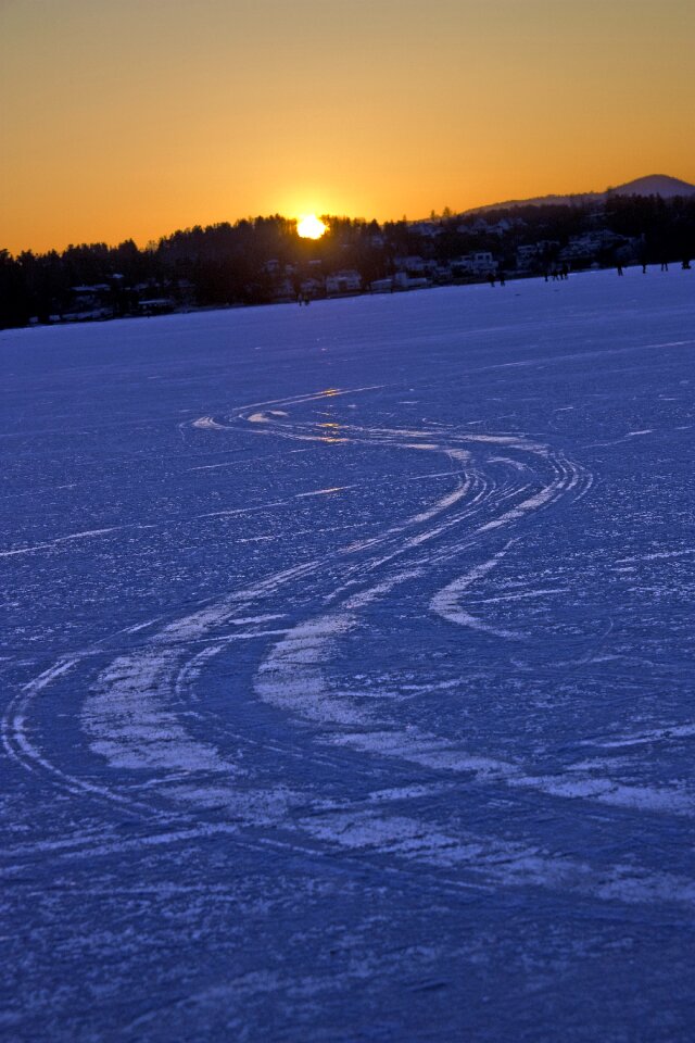 Tour winter sunset photo