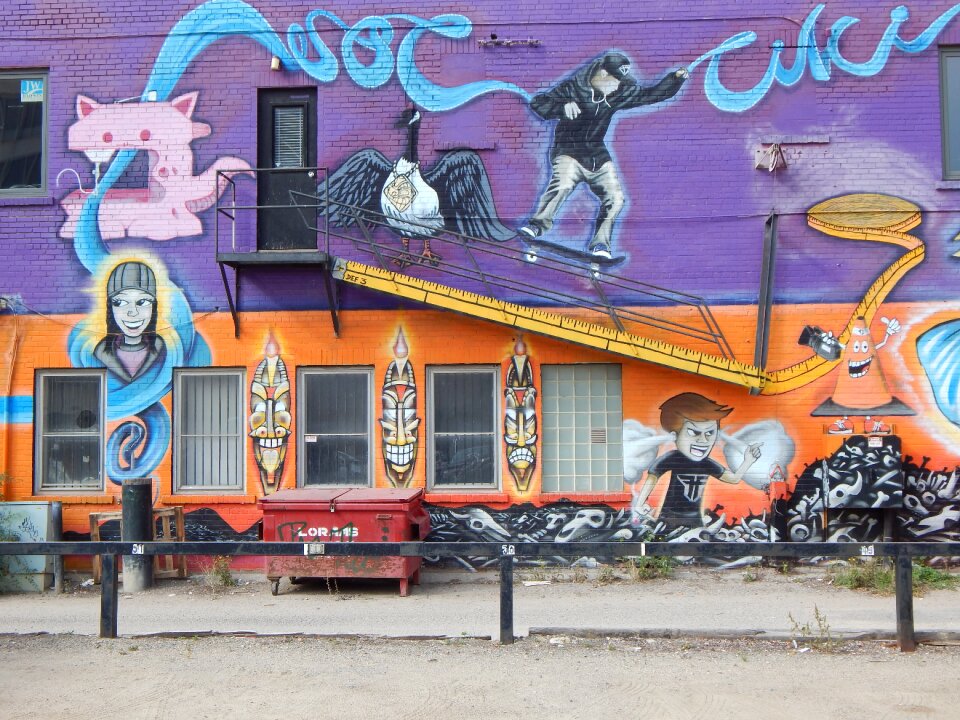 Graffiti urban wall