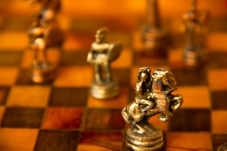 Figurines checkerboard knight
