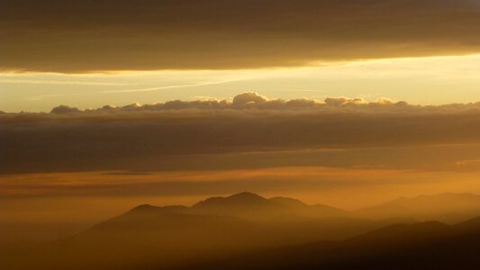 Sunrise mountains color photo