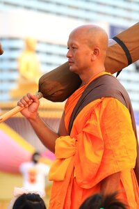 Thailand monks buddhism walk photo