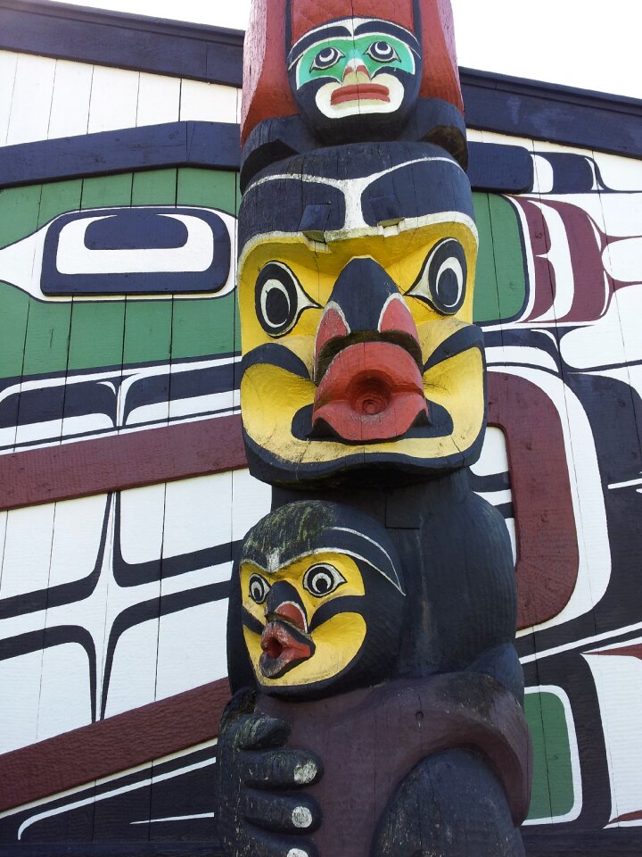 Totem pole victoria british columbia