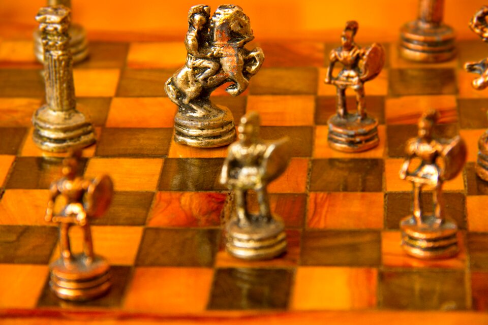 Figurines checkerboard knight