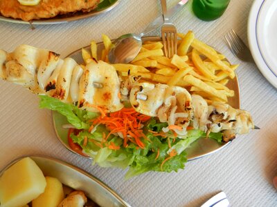 Potatoes squid food