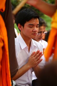 Walk monks tradition photo