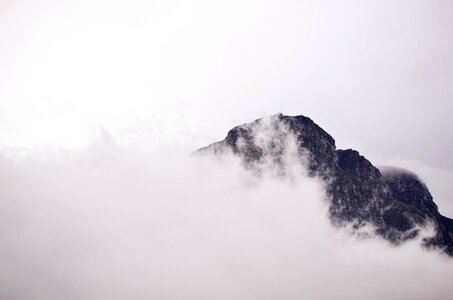 Misty clouds nature photo