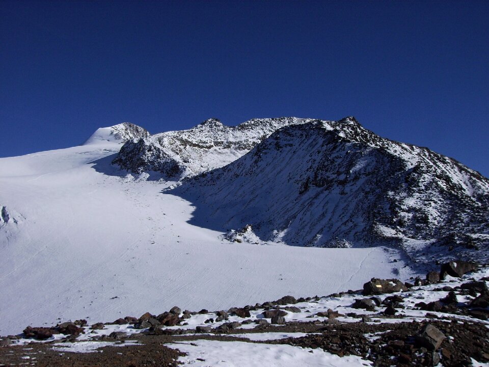 Snow landscape hike