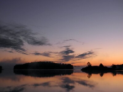 Water lake sunrise photo