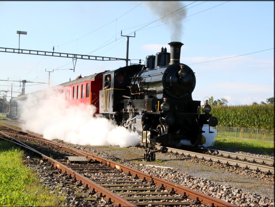 Railway station water vapor old photo