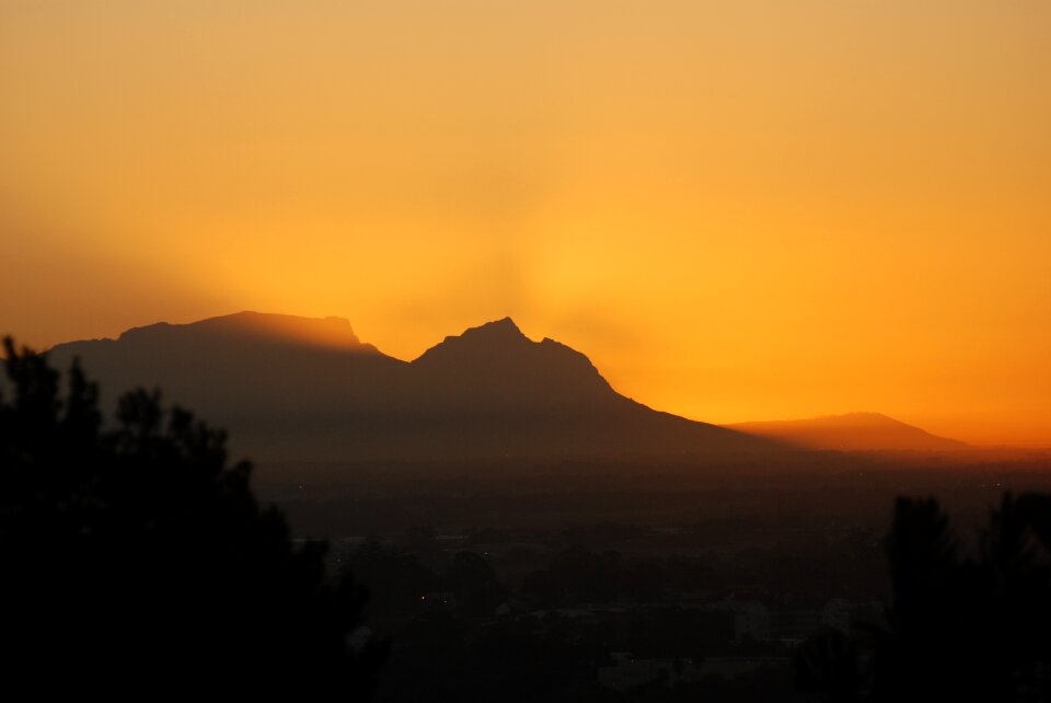 Afterglow sun orage photo