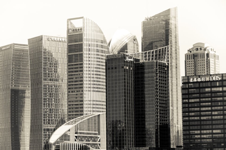 Shanghai business skyscrapers