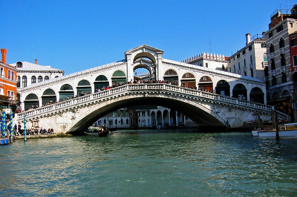 Venice bridge gondolas