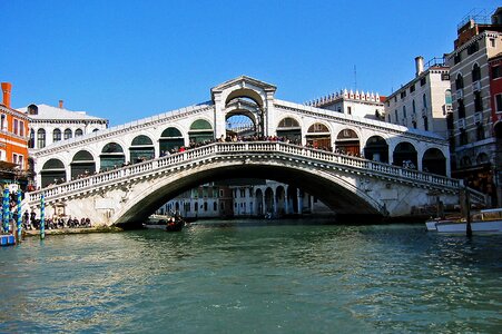 Venice bridge gondolas