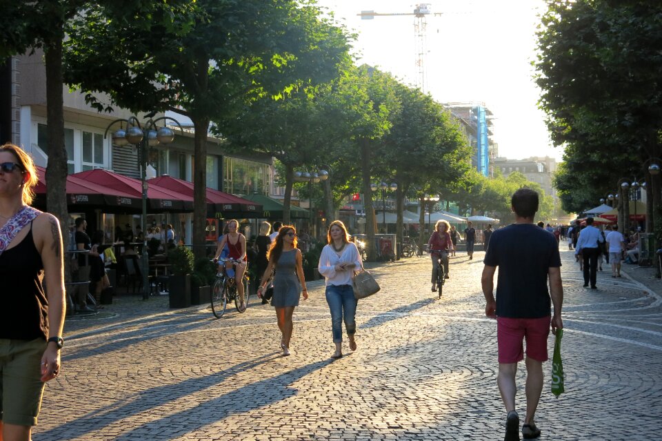 Summer downtown sunlight