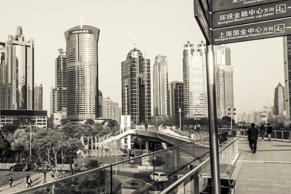Business buildings skyscrapers