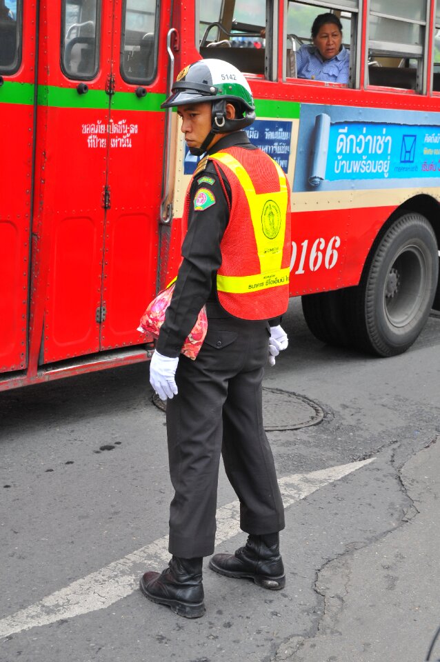 Man people traffic photo