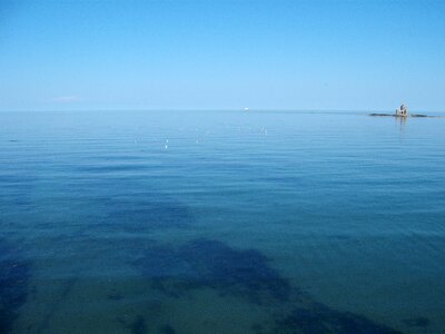 Blue water beach