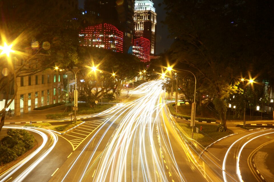 Night urban traffic