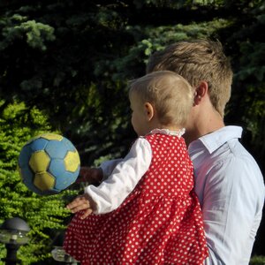 Father play ball photo