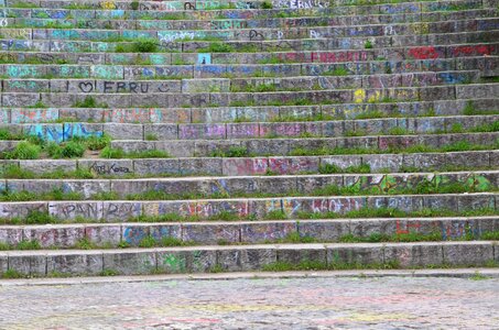 Graffiti colorful chalk photo