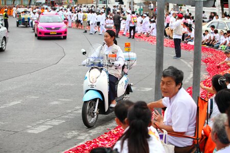 Thailand ceremony gray police photo