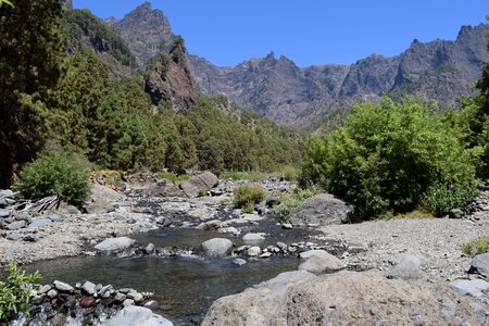 Mountain stream gorge canary islands photo