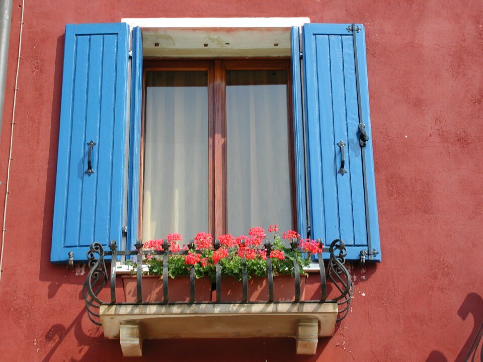 Colorful shutter italy