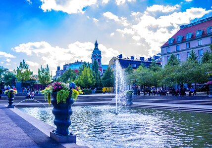 Fountain architecture gamla photo