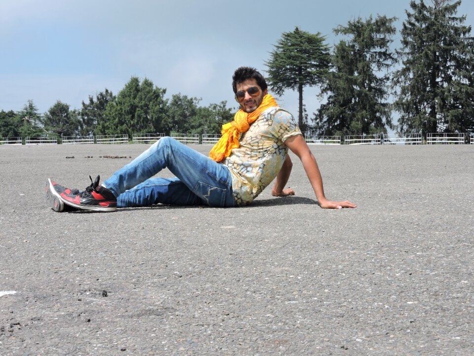 Sitting male nature
