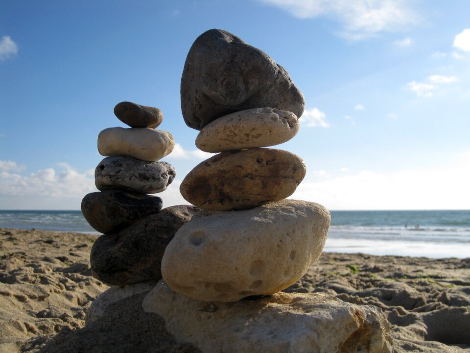 Stacked sea beach
