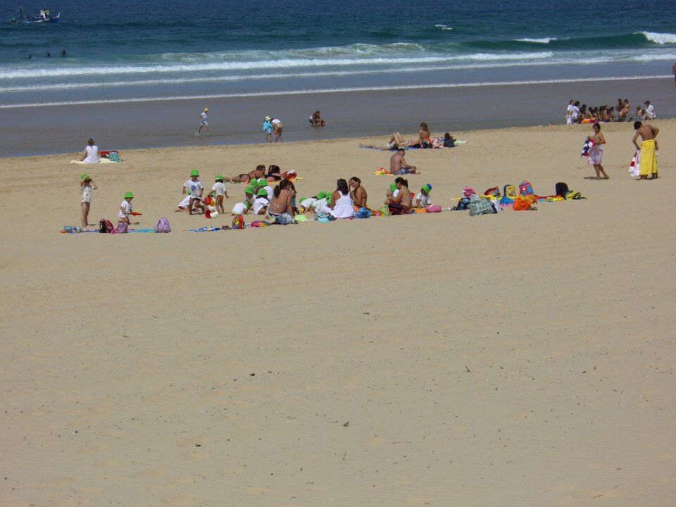 Beach caparica coast portugal