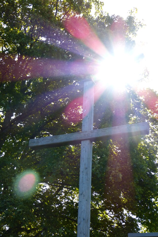 Wooden cross crucifix christian