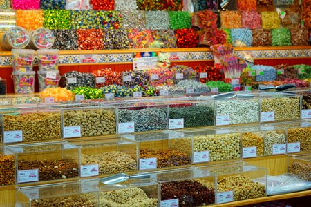 Range sweets assortment shelf