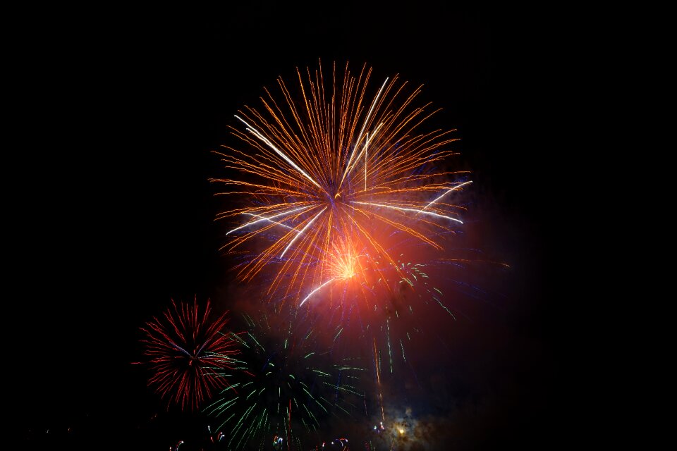 New year's eve shower of sparks pyrotechnics