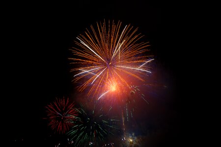 New year's eve shower of sparks pyrotechnics photo