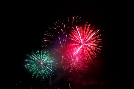 Fireworks new year's eve shower of sparks