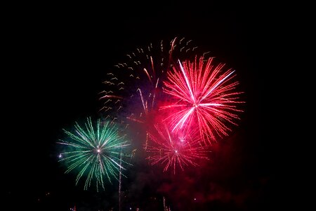 Fireworks new year's eve shower of sparks photo