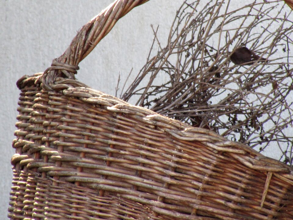 Wicker decorative carry cot