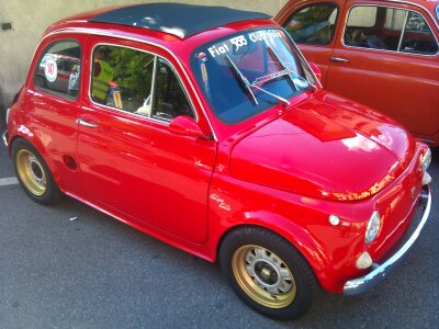 Auto vintage car red