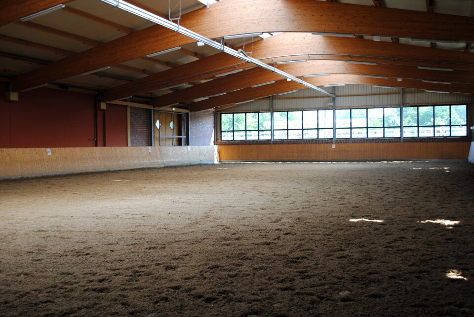 Horse training stall hall