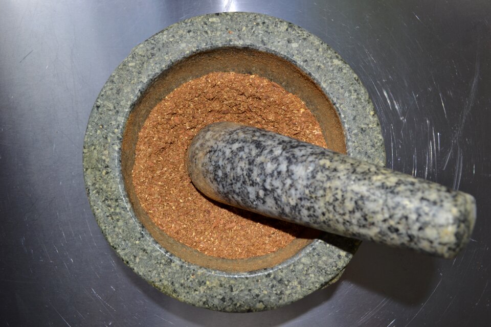 Mortar cinnamon spices