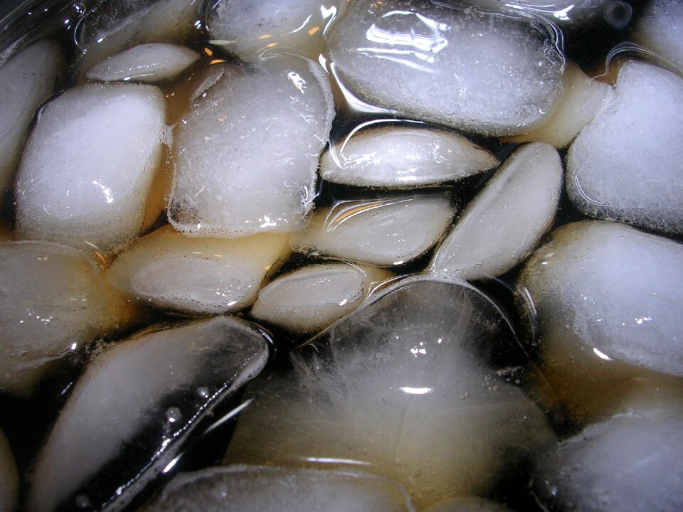Cold cool ice cubes